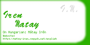 iren matay business card